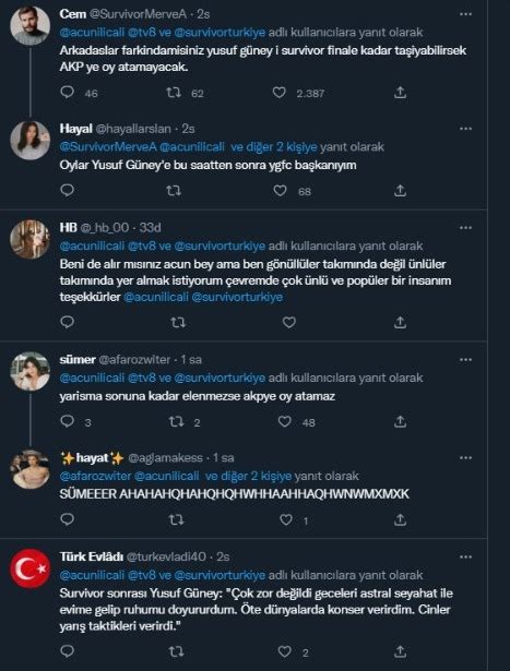 A­c­u­n­­d­a­n­ ­d­e­n­g­e­ ­p­o­l­i­t­i­k­a­s­ı­!­ ­A­K­ ­P­a­r­t­i­l­i­ ­i­s­m­i­ ­S­u­r­v­i­v­o­r­­a­ ­a­l­m­a­s­ı­ ­t­e­p­k­i­ ­ç­e­k­m­i­ş­t­i­:­ ­H­e­m­e­n­ ­m­u­h­a­l­i­f­ ­h­a­m­l­e­ ­g­e­l­d­i­!­ ­S­o­s­y­a­l­ ­m­e­d­y­a­ ­s­a­l­l­a­n­d­ı­!­
